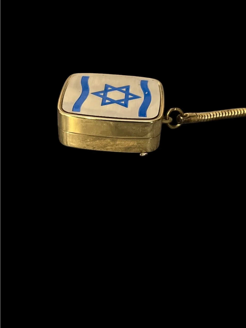 Clover Sankyo Star of David Music Box Keychain Jewish Vintage Israel Collectible